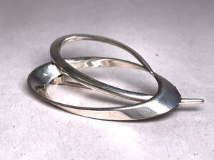 Mid Century German Modernist Brooch K&L Lichtenfels 835 Silver